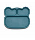 Bear Stickie Plate - Blue Dusk