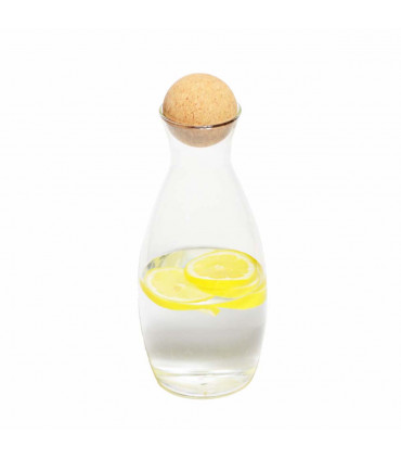 Glass Water or Wine Carafe with Cork Stopper