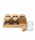 Small Glass Jar with Cork Lid - Set of 6