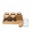Small Glass Jar with Cork Lid - Set of 6