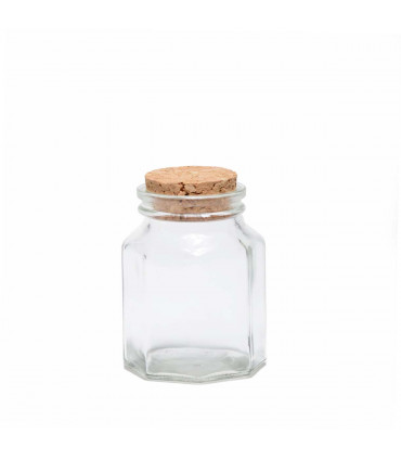 Small Hexagonal Jar with Cork Lid, Mondex