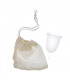 Medium size Anaé medical grade silicone menstrual cup with organic cotton bag