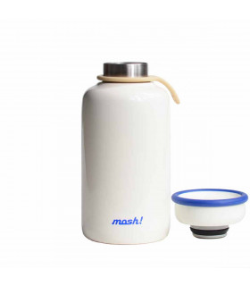 Large Insulated Bottle 450 ml, white, Mosh!