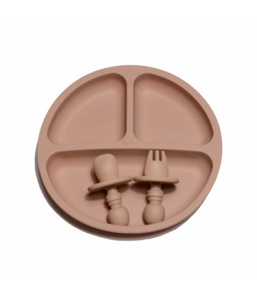Silicone Suction Plate and Baby Cuterly - Blush, My Chupi