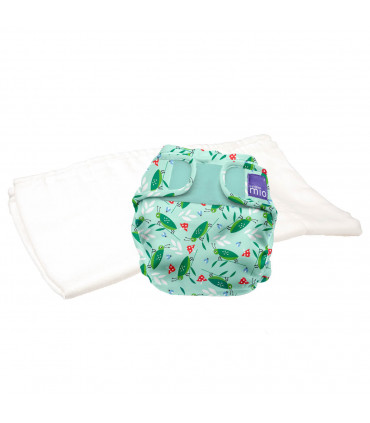 Reusable nappy with washable cloth bambino mio trial pack with happy hopper pattern