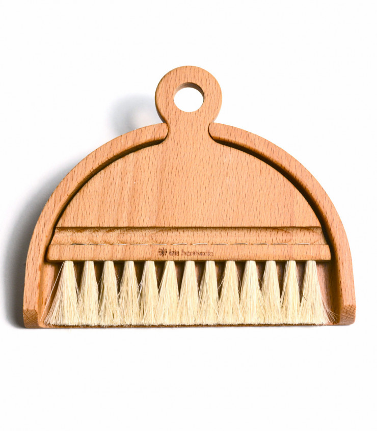 Table Brush & Pan Set Wooden Crumb Brush Iris Hantverk