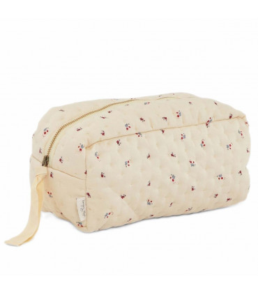 Quilted Toiletry Bag - Bloom Red Blue, Konges Slojd
