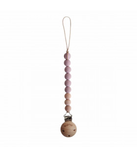 Wood and Silicone Dummy Clip - Cléo Mauve