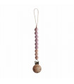 Wood and Silicone Dummy Clip - Cléo Mauve
