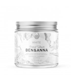Dentifrice naturelle blancheur en pot en verre e la marque Ben & Anna