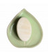 Leaf-shaped handmade ceramic soap dish, Takaterra
