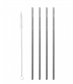 Set of 4 Stainless Steel Straws & Strawbrush
