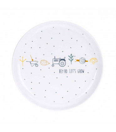 Porcelain plate for kids - Garden Explorer Tractor, Lassig