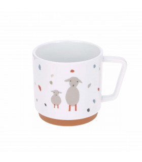 Porcelain Cup - Tiny Farmer Sheep & Goose