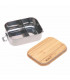 Stainless Steel and Bamboo Snack Box, Lassig