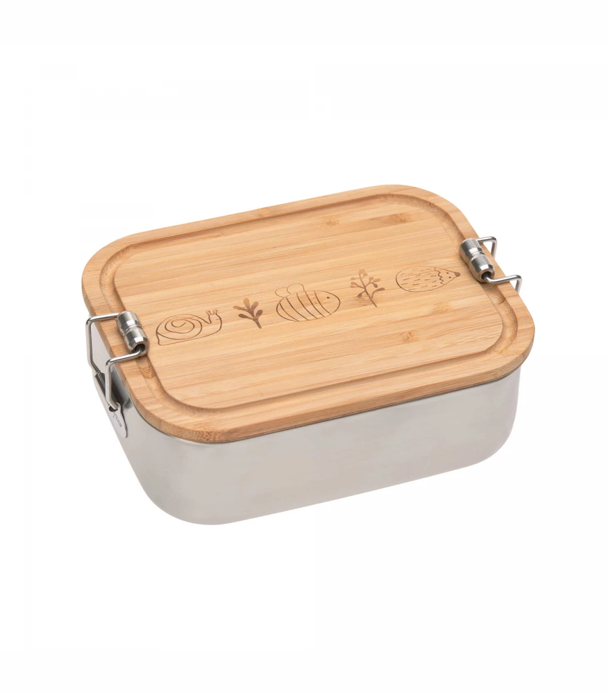 Stainless Steel and Bamboo Snack Box, Garden Explorer