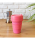 Large Stojo pink collapsible cup