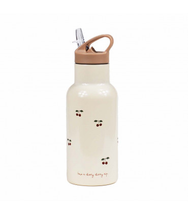 Stainless Steel Water Bottle for kids - Cherry, Konges Slojd