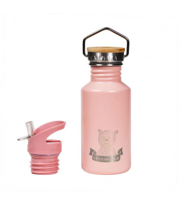 Stainless Steel Insulated Bottle for Kids - Aventure Rose, Laessig