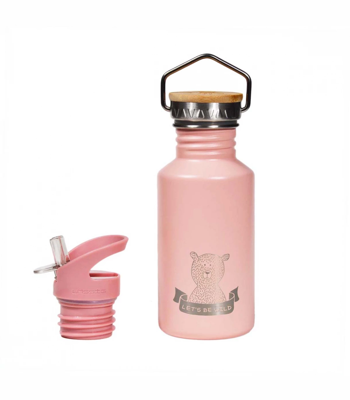 Pink Cute Reusable Insulated Metal Water Bottle