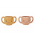 Set of 2 Cups - Blush / Terracotta Red