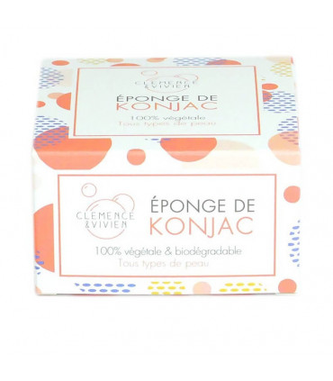 Orange cardboard package for konjac sponge