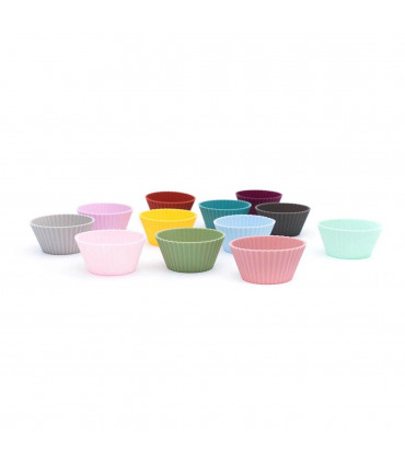 Set of 12 Silicone Muffin Cups, We Might Be Tiny