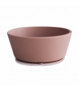 Suction Silicone Baby Bowl - Cloudy Mauve, MUSHIE