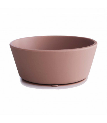 Suction Silicone Baby Bowl - Cloudy Mauve, MUSHIE