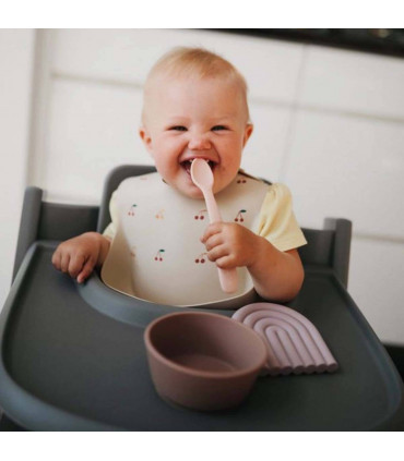 Suction Silicone Baby Bowl - Cloudy Mauve
