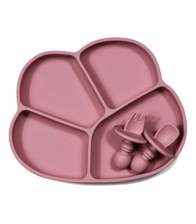 Silicone Suction Baby Plate - Dusty Rose