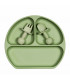 Silicone Suction Plate and Baby Cuterly - Olive
