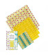 Five Beebee wraps Beeswax coated food wrap with nature pattern