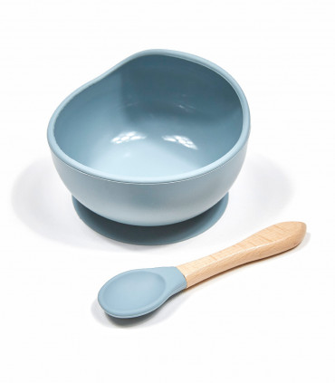Takaterra, Blue Baby Bowl and Spoon