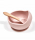 Baby Weaning Bowl and Spoon - Powder Pink