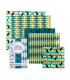 Five Beebee wraps Beeswax coated food wrap with ocean pattern
