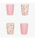 4 Bamboo Tumblers - Floral and Pink