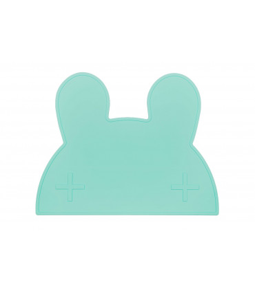 We might be tiny minty green silicone bunny kids table set top view