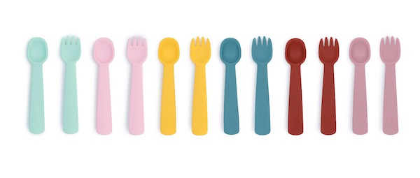 Feedie Fork & Spoon Set - Powder Pink